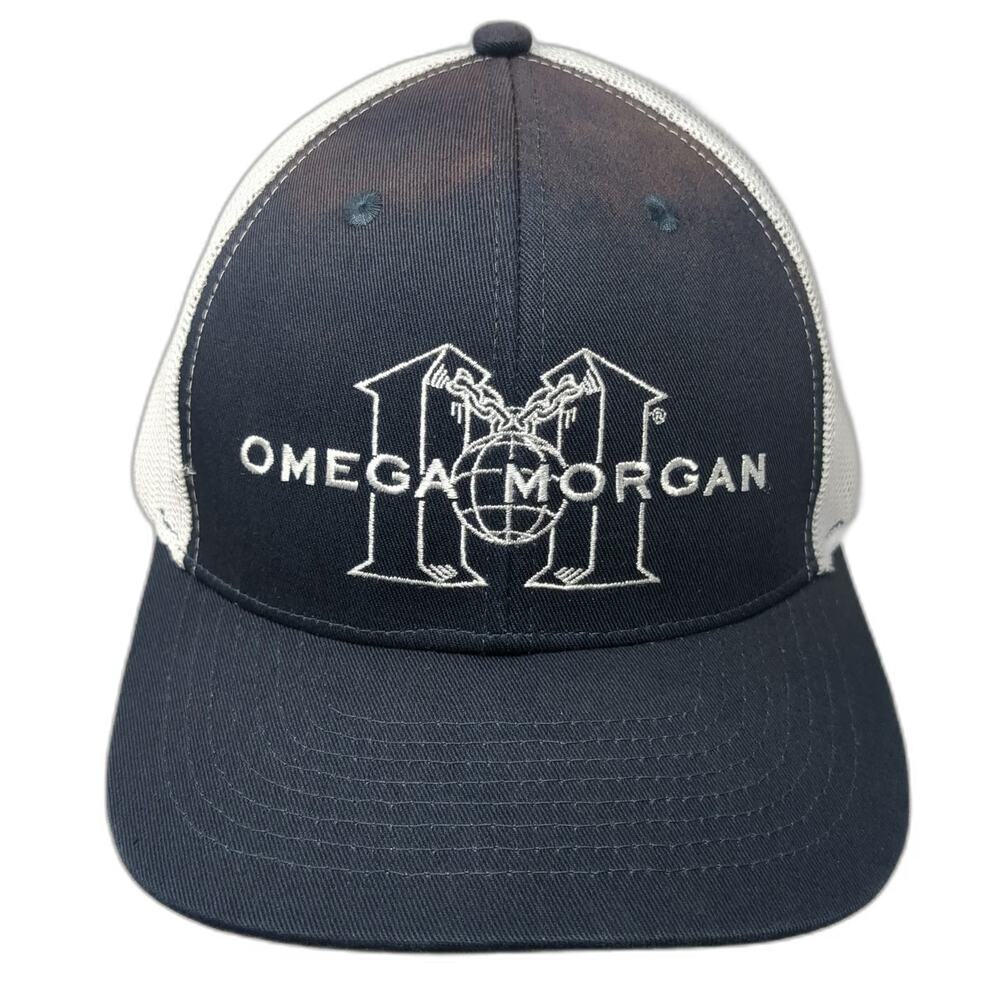 Towsleys Trucker Hat Blue One Size Omega Morgan Strength and Trust Snapback